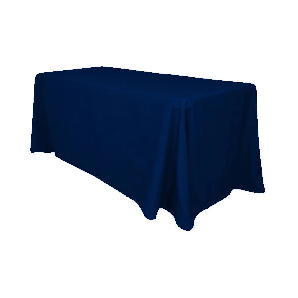 Case quantity 10 - 90" x 156" navy tablecloth
