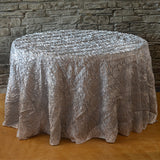 120" Round Wavy Tablecloth - Wholesale Wedding Chair Covers l Wedding & Party Supplies