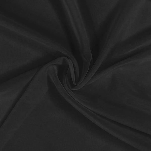 Chiffon fabric roll Black (40 yards), Draping
