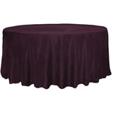 120" Round Crushed Taffeta Tablecloth - Wholesale Wedding Chair Covers l Wedding & Party Supplies