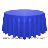 120" Round Crushed Taffeta Tablecloth - Wholesale Wedding Chair Covers l Wedding & Party Supplies