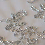 Sequins floral overlay - Wholesale Wedding Chair Covers l Wedding & Party Supplies