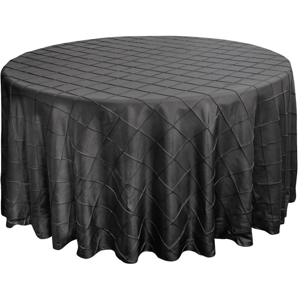 120" Round Pintuck Tablecloth - Wholesale Wedding Chair Covers l Wedding & Party Supplies