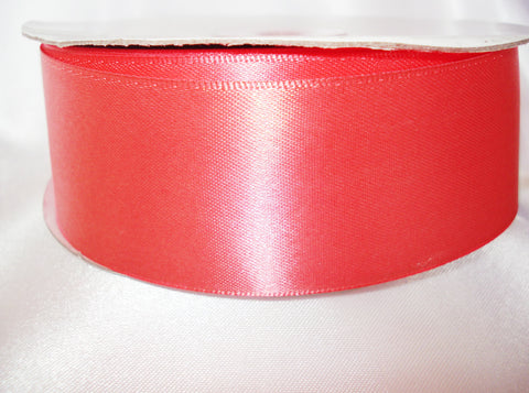 1-1/2 Scarlet Red Silk Satin Ribbon - Wm. Booth, Draper