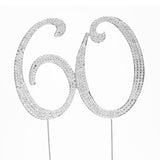 Silver Numbers Rhinestone Cake Toppers - Wholesale Wedding Chair Covers l Wedding & Party Supplies