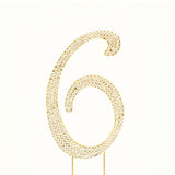 Gold Numbers Rhinestone Cake Toppers - Wholesale Wedding Chair Covers l Wedding & Party Supplies