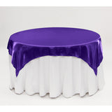 90" x 90" Square - Satin Table Overlay - Wholesale Wedding Chair Covers l Wedding & Party Supplies