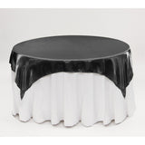 72" x 72" Square - Satin Table Overlay - Wholesale Wedding Chair Covers l Wedding & Party Supplies