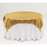 72" x 72" Square - Satin Table Overlay - Wholesale Wedding Chair Covers l Wedding & Party Supplies