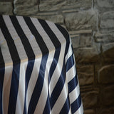 90" x 132" Rectangular Stripe Satin Tablecloth - Wholesale Wedding Chair Covers l Wedding & Party Supplies