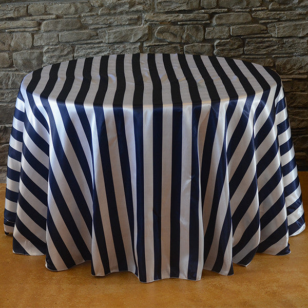 120" striped tablecloth - Wholesale Wedding Chair Covers l Wedding & Party Supplies