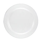 Pearl with silver trim 9" Disposable Plates 10 CT. - Wholesale Wedding Chair Covers l Wedding & Party Supplies