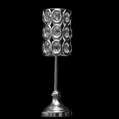 Silver Crystal candle holder