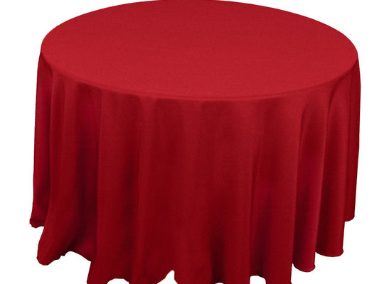 120" Round Polyester Tablecloth - Wholesale Wedding Chair Covers l Wedding & Party Supplies