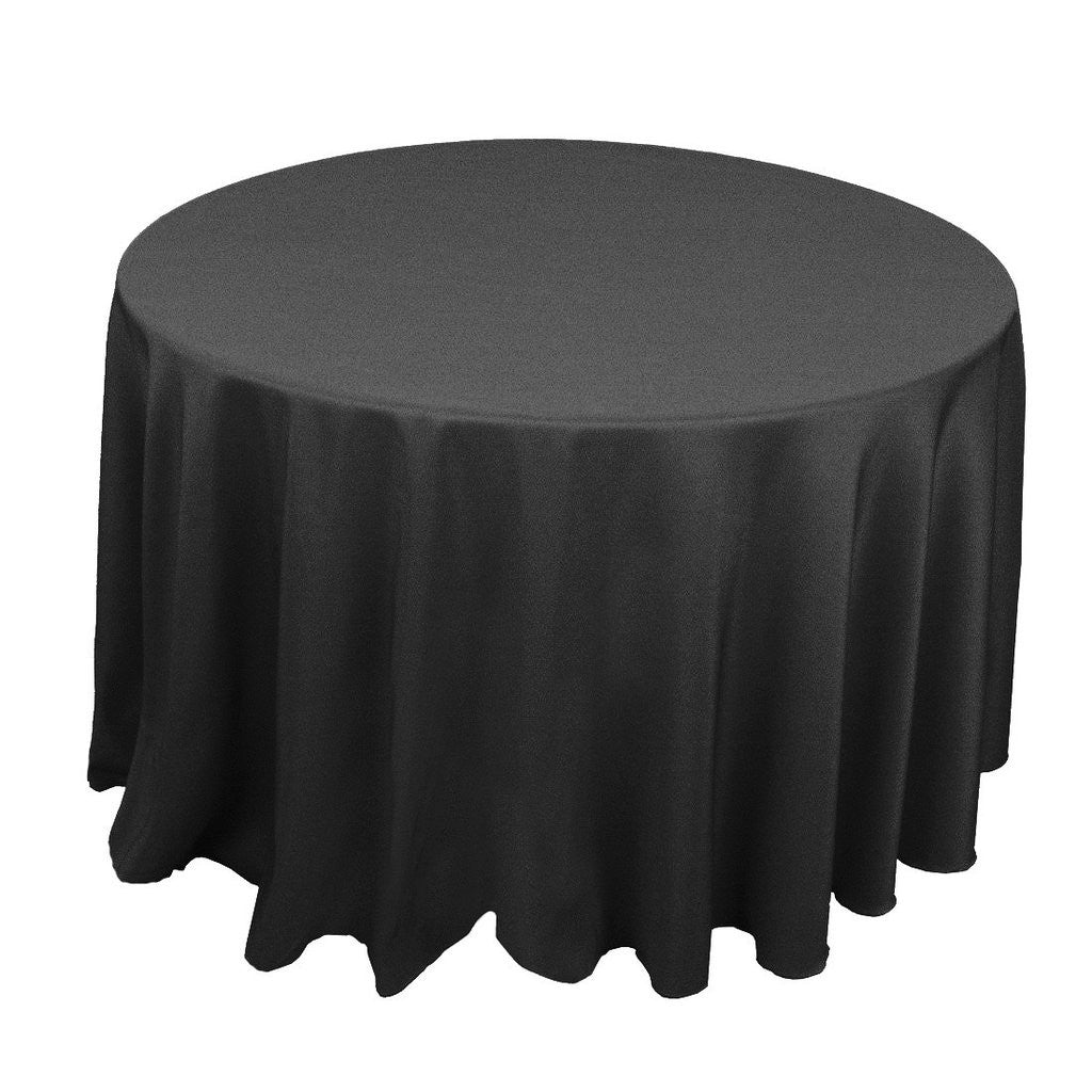 132" Round Polyester Tablecloth - Wholesale Wedding Chair Covers l Wedding & Party Supplies