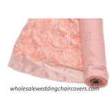 Ribbon rose fabric roll (10 yards) - Wholesale Wedding Chair Covers l Wedding & Party Supplies