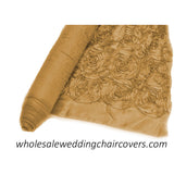 Ribbon rose fabric roll (10 yards) - Wholesale Wedding Chair Covers l Wedding & Party Supplies
