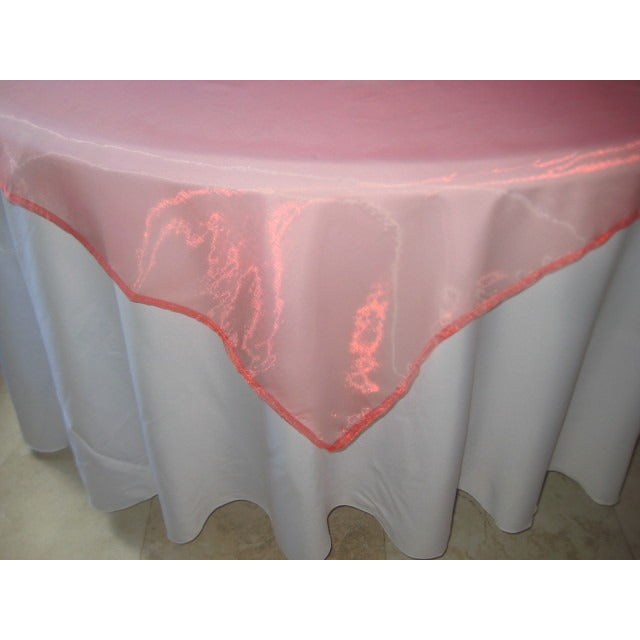 Organza Overlay 90" x 90" (coral reef) - Wholesale Wedding Chair Covers l Wedding & Party Supplies