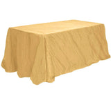 90" x 132" Rectangular Crinkled Taffeta Tablecloth