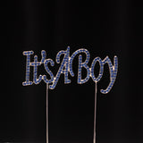 It's A Girl/Boy Rhinestone Cake Topper - Wholesale Wedding Chair Covers l Wedding & Party Supplies