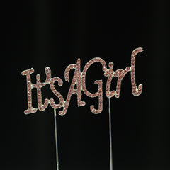 It's A Girl/Boy Rhinestone Cake Topper