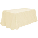 90" x 132" Rectangular Crinkled Taffeta Tablecloth