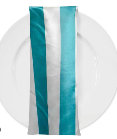 Turquoise stripe napkin (10 pack)