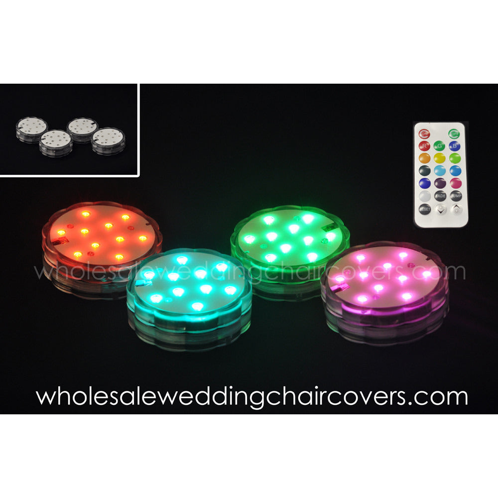 Multi Color submersible LED light base - Wholesale Wedding Chair Covers l Wedding & Party Supplies