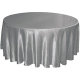 120" Round Satin Tablecloth - Wholesale Wedding Chair Covers l Wedding & Party Supplies