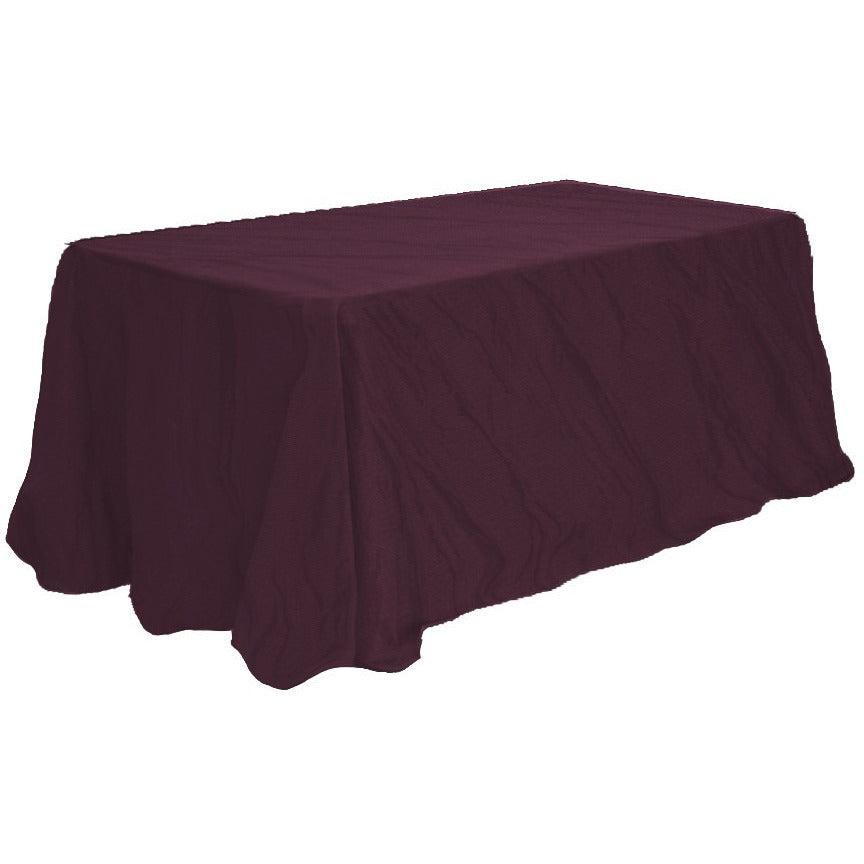 90" x 156" Rectangular Crushed Taffeta Tablecloth - Wholesale Wedding Chair Covers l Wedding & Party Supplies