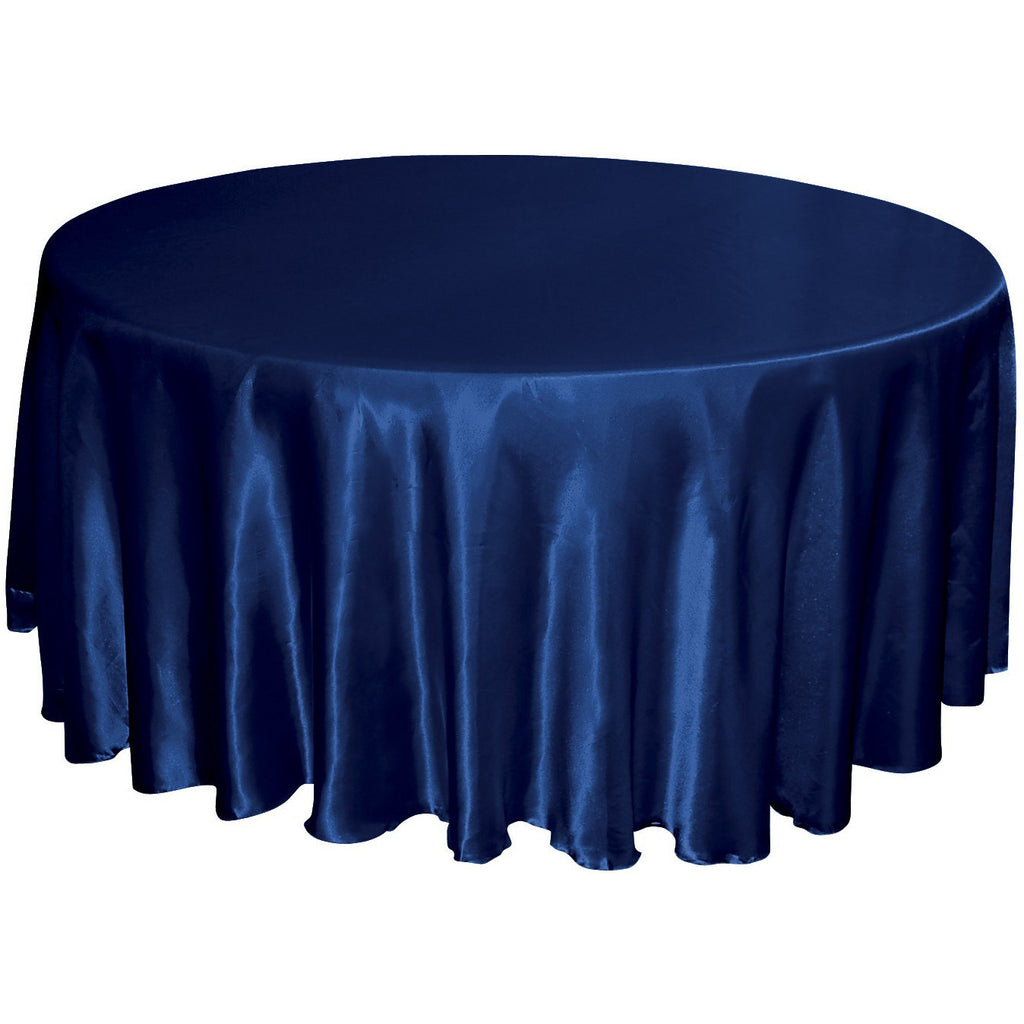120" Round Satin Tablecloth - Wholesale Wedding Chair Covers l Wedding & Party Supplies