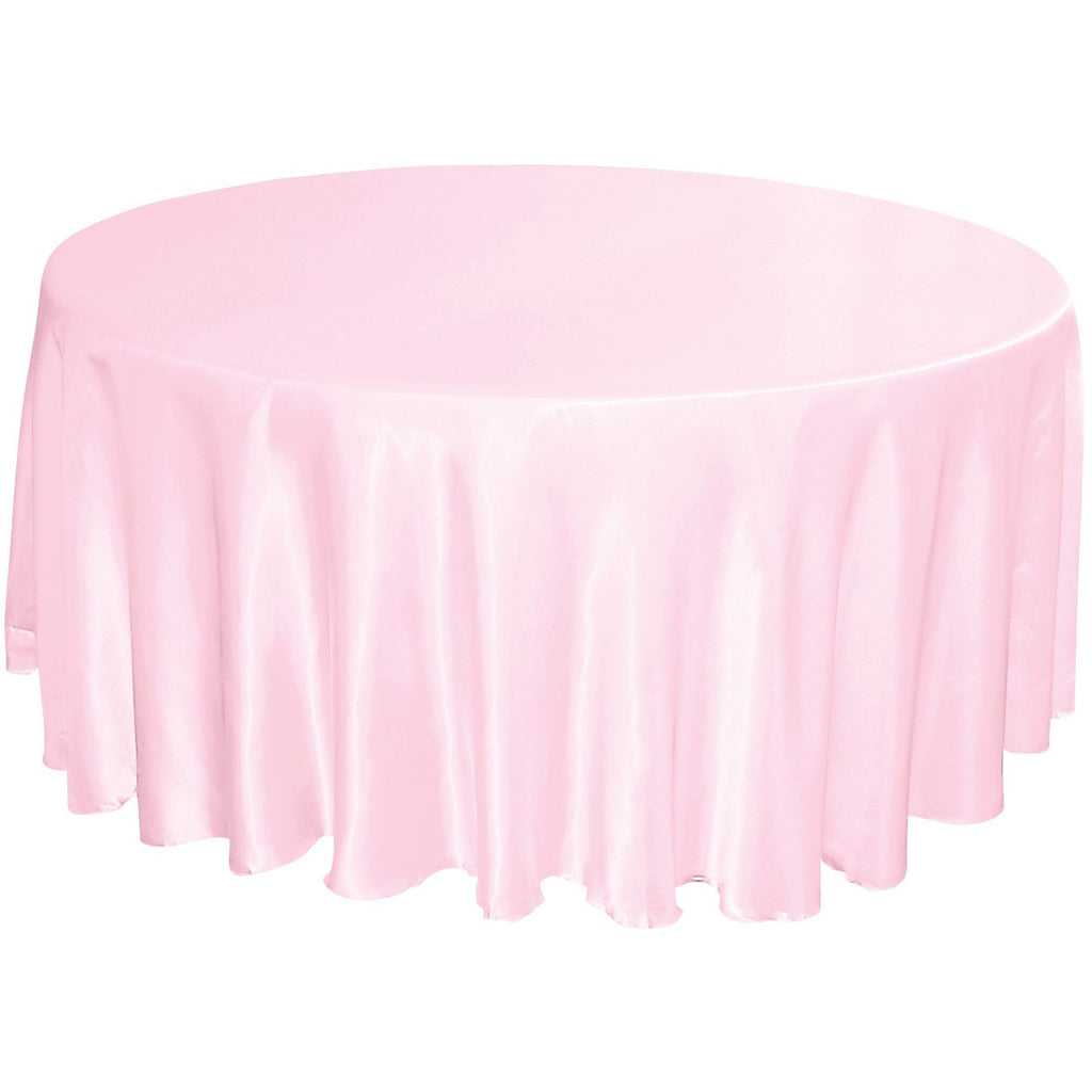 120" Round Satin Tablecloth - Wholesale Wedding Chair Covers l Wedding & Party Supplies