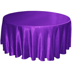 120" Round Satin Tablecloth