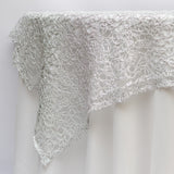72" x 72" Chemical Lace Overlay - Wholesale Wedding Chair Covers l Wedding & Party Supplies
