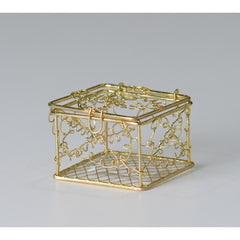 Square favor box with swirls